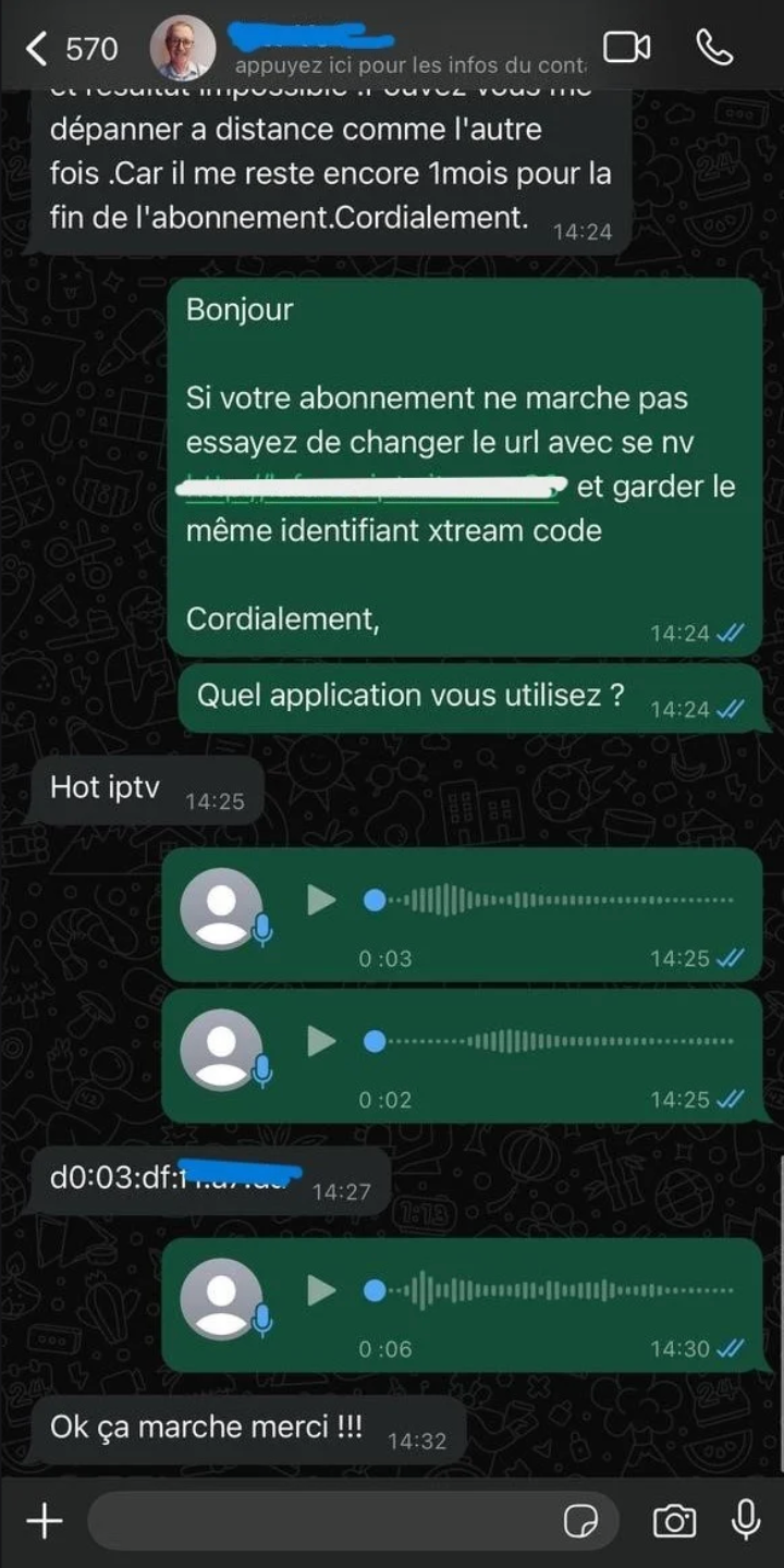 Avis Client WhatsApp
