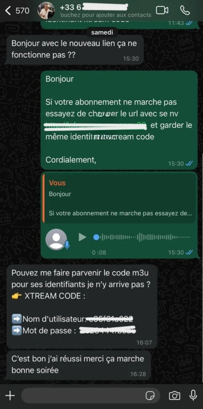Avis Client WhatsApp